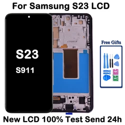 S23 5G For Samsung S23 S911B S911U S911W S911N S911E LCD Display Touch Screen Digitizer Assembly With Frame Replacement