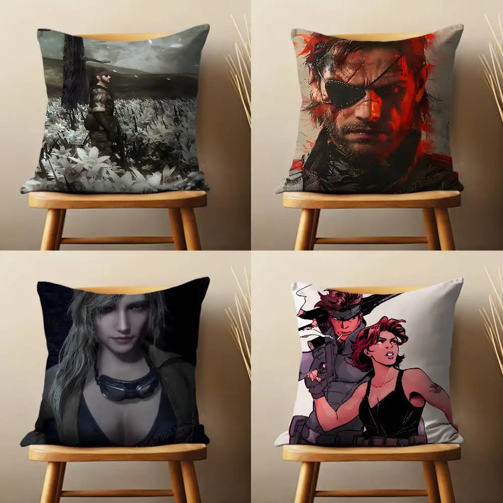 

Game M-Metal G-Gear Throw Pillow Case Living Room Sofa Cushion Cover For Home Bedroom Decoration And Protector