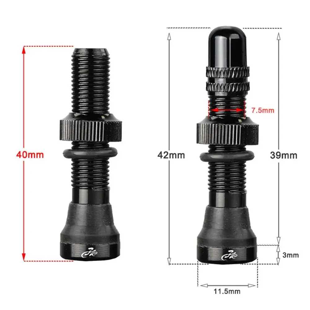 1/2pcs New 40/60mm Tubeless Rims MTB Road Bike Schrader A/V Valves American Valve Tire Presta Valve Anodized Nipple