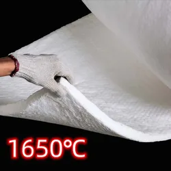 50x100 cm Alüminyum Silikat Seramik Elyaf Yalıtım Battaniyesi Zirkonyum 1650 ℃   Yüksek Sıcaklık Kazan Yalıtımlı Pamuk Battaniye