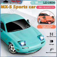 LDRC LD1804 RC Drift Car 1/18 Model  2.4G 2WD ESP Gyroscope LED Lights Full Scale Controlled Model Children Car Toys Gifts