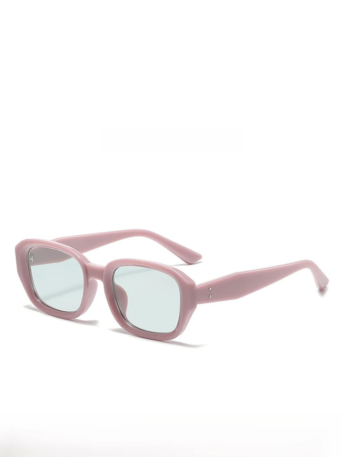 ハーベリーレトロuvカットレディースサングラスピンクおしゃれスモールフレーム樹脂レンズユニセックススクエアシェイプサングラス