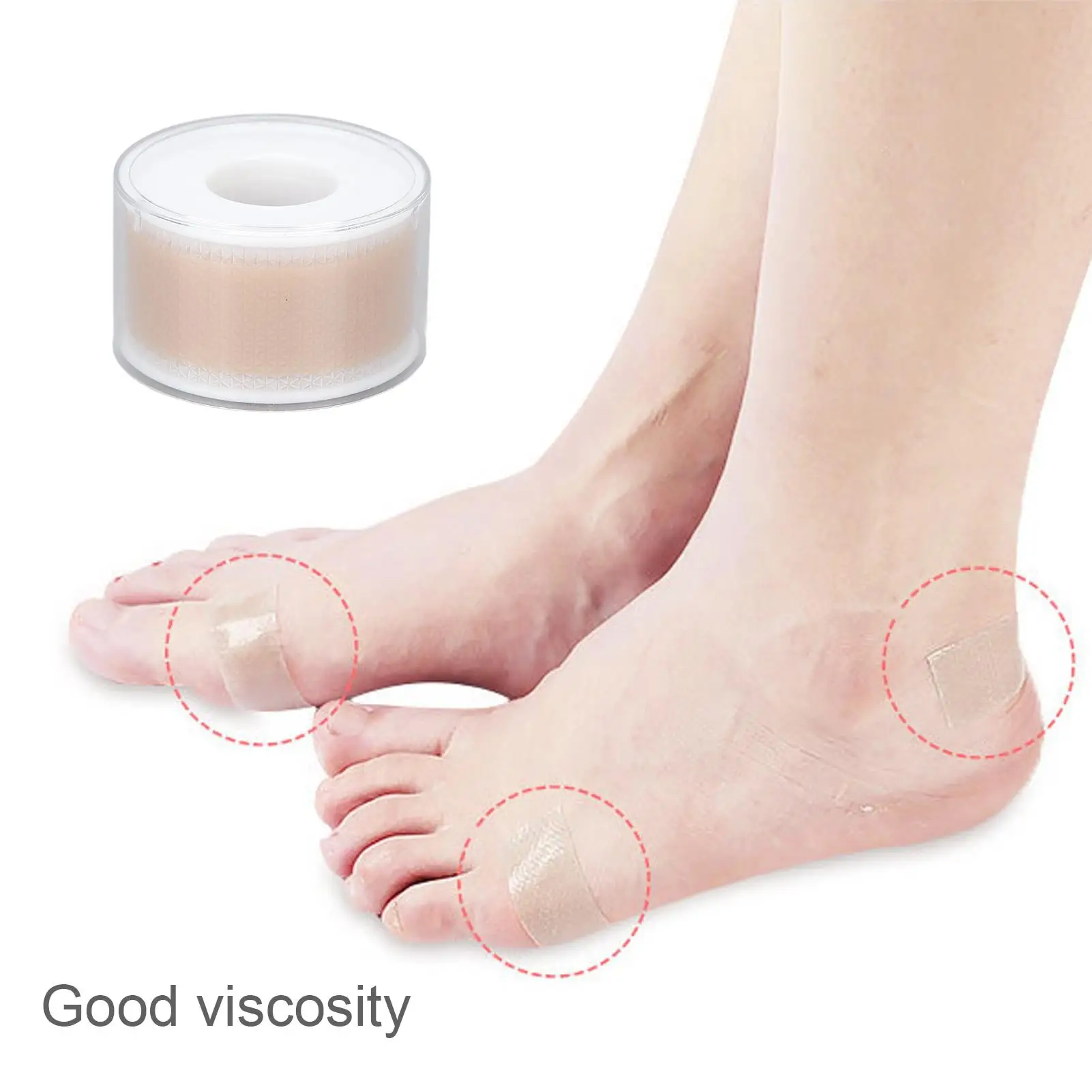 Silicone Gel Foot Heel Bandages, Prevenção Blister, Scar Recovery, 6.7 "Adesivos, Ferramenta Pedicure