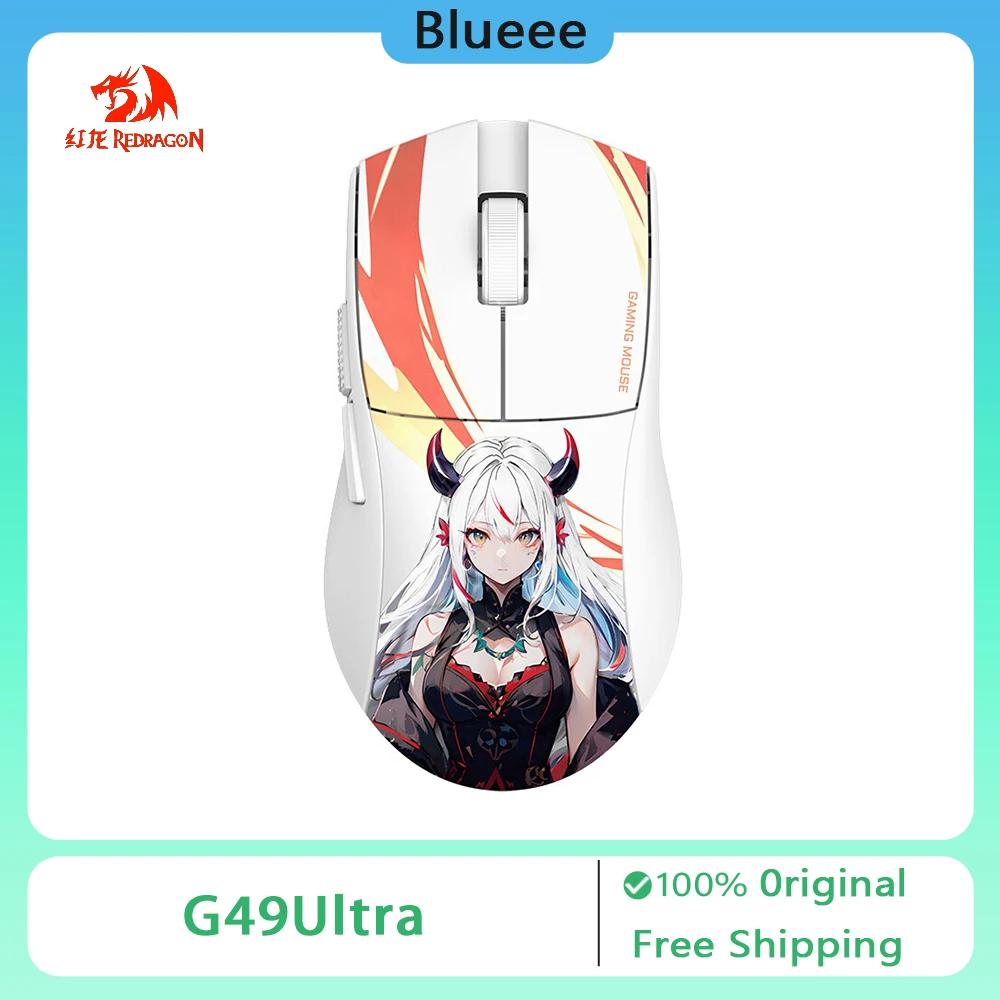 

Redragon G49Ultra Gaming Mouse Tri Mode Wireless PAW3950 30000DPI Optical Resolution Double 8K 49g Lightweight PC Accessories