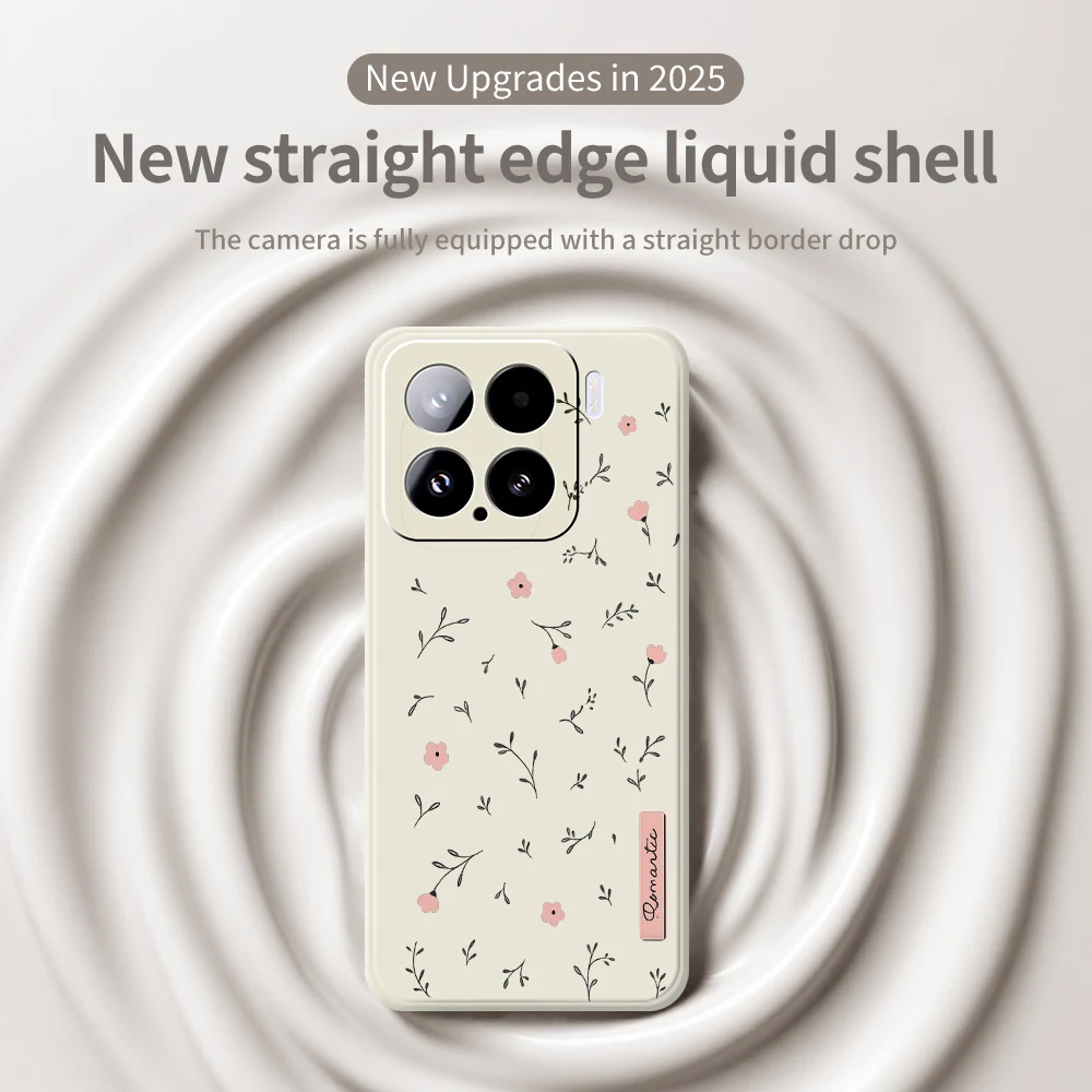 Flor pequena caso de telefone para xiaomi mi 15 ultra mi 14t 13t 12t 11t pro silicone à prova de choque capa para xiaomi mi 13t pro 11t casos