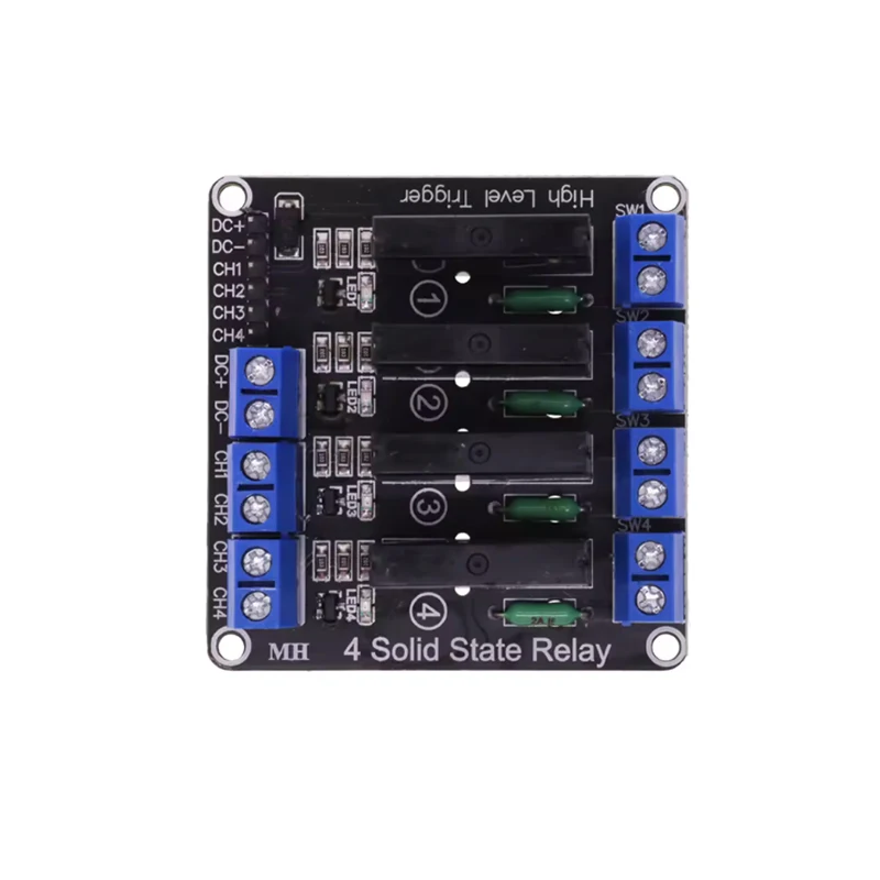 1 2 4 Channel 5V 12V 24V DC Relay Module Solid State High Level SSR AVR DSP G3MB-202P Relay 250V 2 for Arduino Raspbery pi