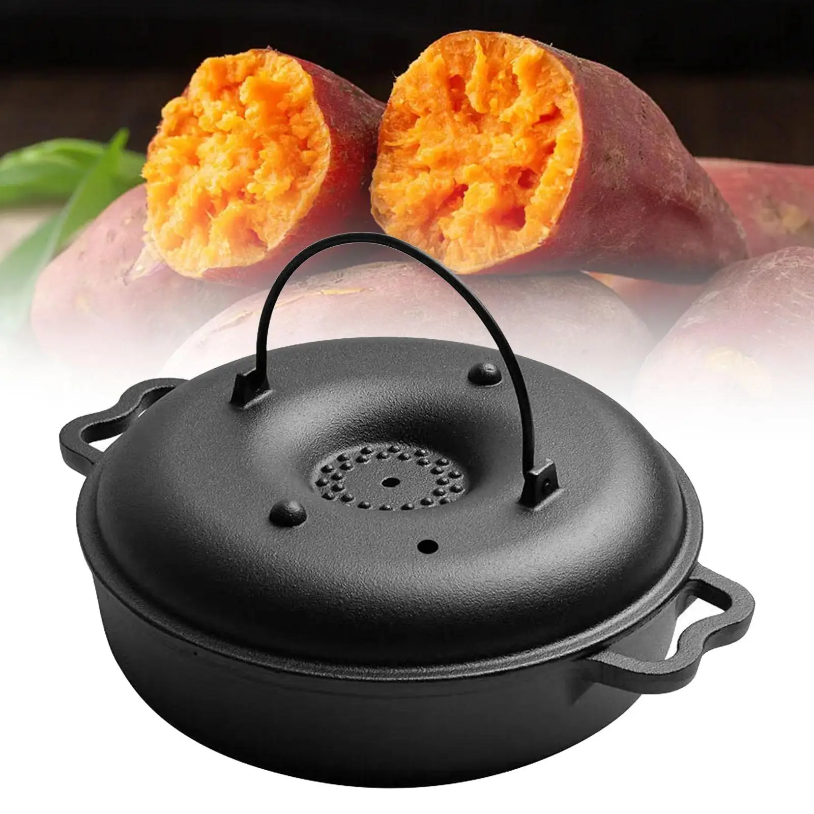 

Oven Roaster Pan Skillet Home Kitchen Backyard Barbecue Household Camping Shabu Shabu Picnics Outdoor Cooking Sukiyaki Pot