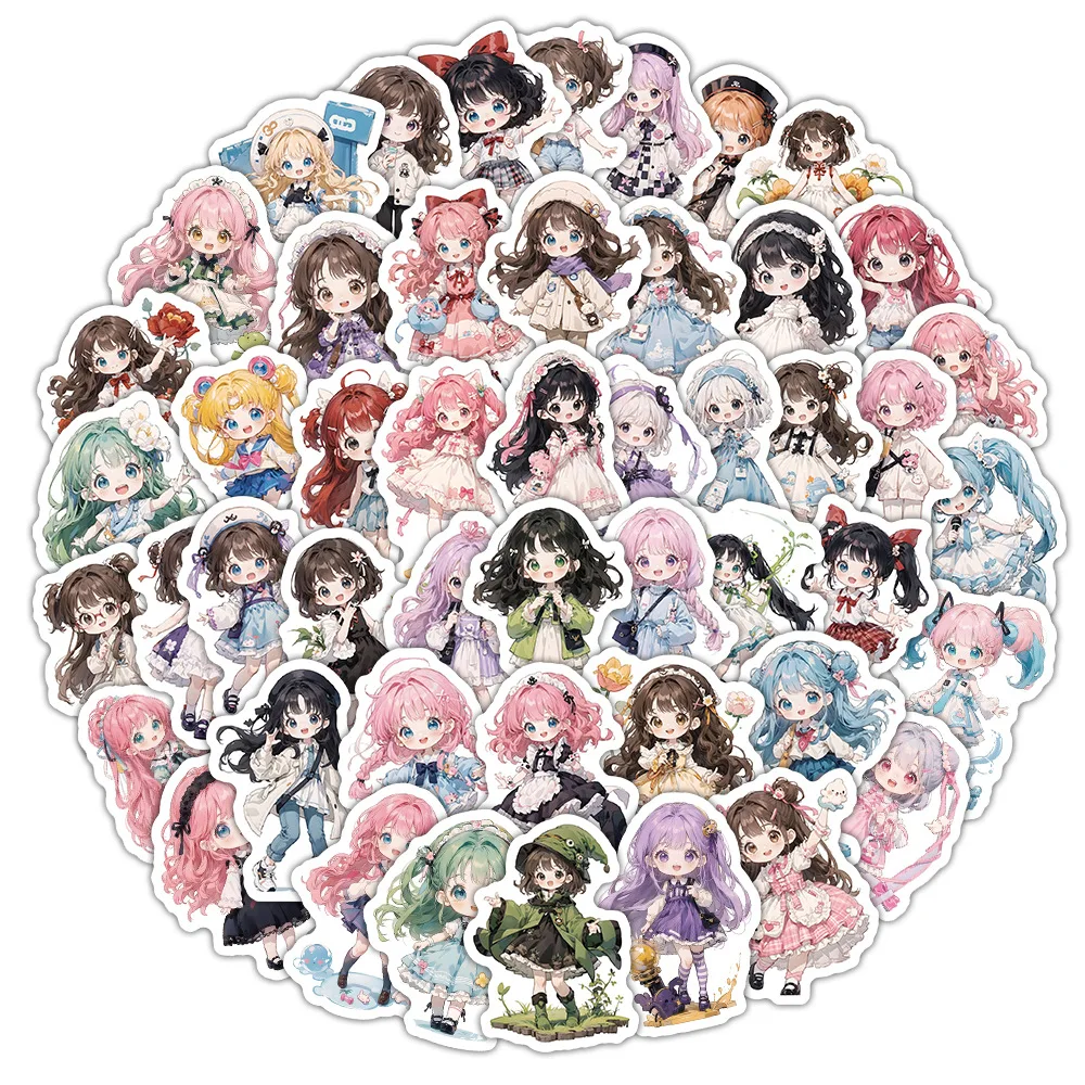 

100 шт., милые наклейки принцессы для девочек, Лоли, граффити, сделай сам, телефон, багаж, компьютер, гитара, декоративная наклейка для детей, игрушки для девочек