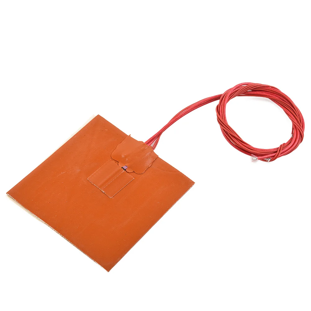 Heating Mat Silicone Heating Pad Access Components Easy To Use Practical Replacement 100x100mm 24V 60W Flexible