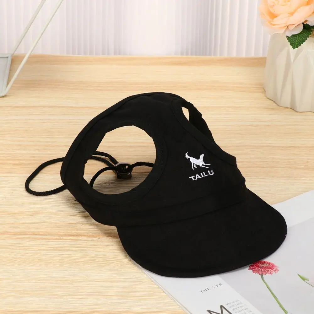 Pet Baseball Hat Outdoor Cat Dog Adjustable Visor Hat Summer Pet Travel Sports Sun Cap With Ear Holes