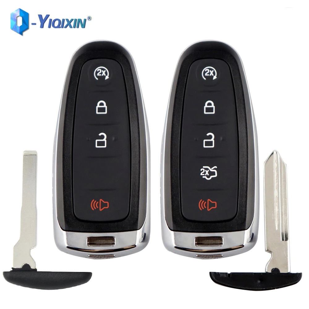 YIQIXIN Auto Car Key For Ford Edge Escape Flex Explorer Taurus Focus Lincoln MKS Smart Card Keyless Cover Shell FO38 HU101 Blade