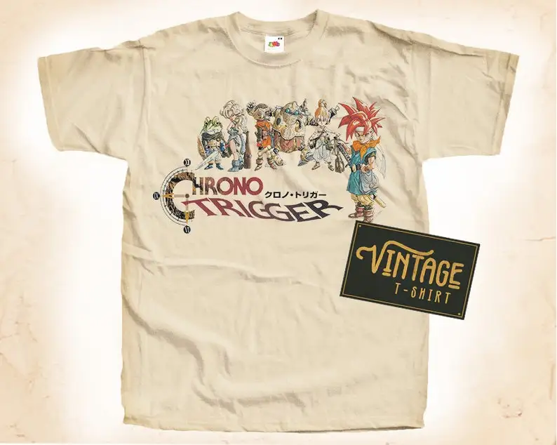 

Chrono Trigger V1 T shirt Tee Natural Vintage Cotton Movie Poster All Sizes