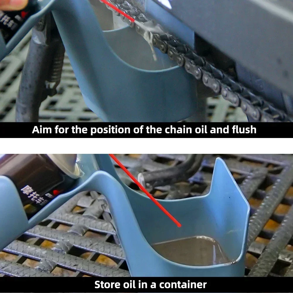 Bike Motorcycle Chain Oil Storage Tool Cycling Oil Splash-Proof Chain Cleaner Tool Multifunctional Bicycle Cleaning Set