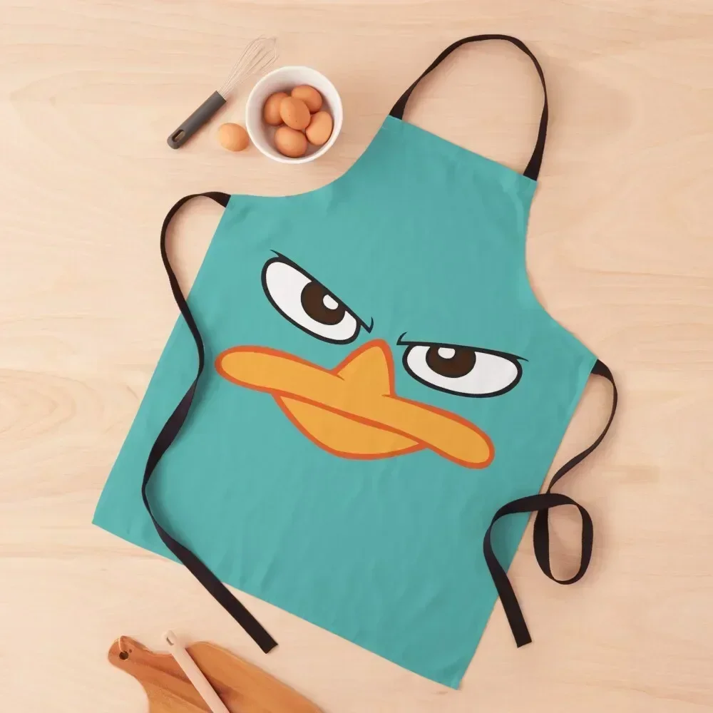 

Perry the Platypus Mask Apron kindergarten teacher professional kitchen barber uniform with personal logo Apron