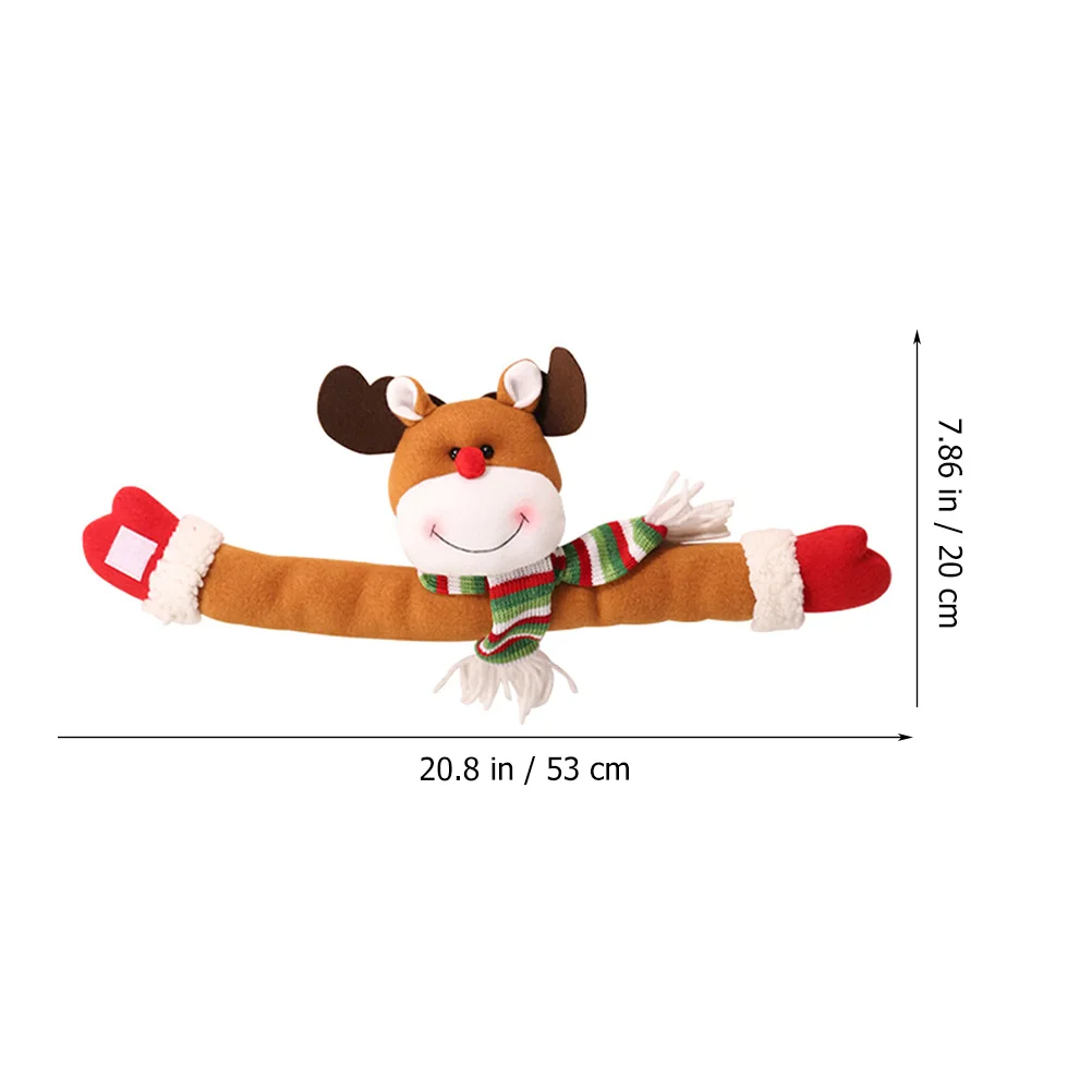 

2pcs Christmas Curtain Tiebacks Snowman Elk Design Fabric Curtain Holders Creative Drapery Fasteners For Home Window