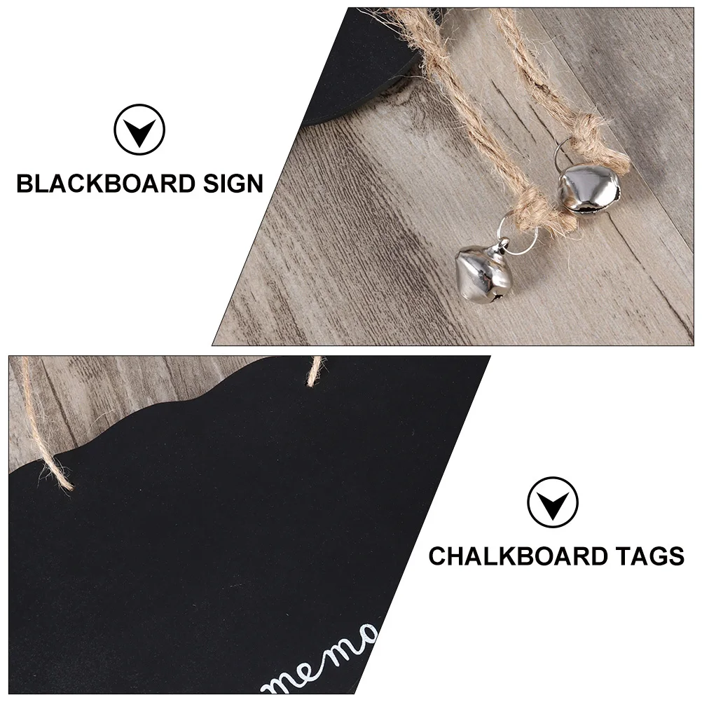 

2Pcs Mini Sheep Shape Wooden Blackboard Hanging Chalkboard Message Board Double Sided Memo Tags for Wedding Garden