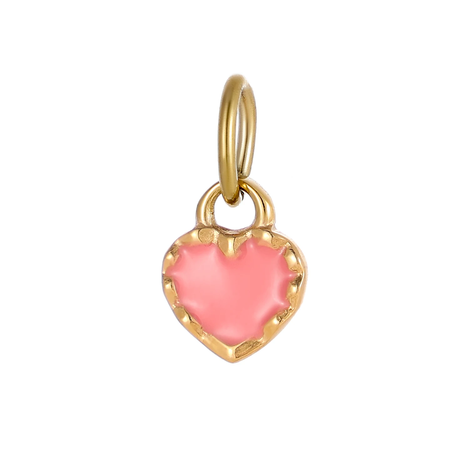 CARLIDANA Small Heart Enamel Charms Pendants Cute Mini Candy Heart Dangle Charm Beads for DIY Earrings Necklace Bracelets