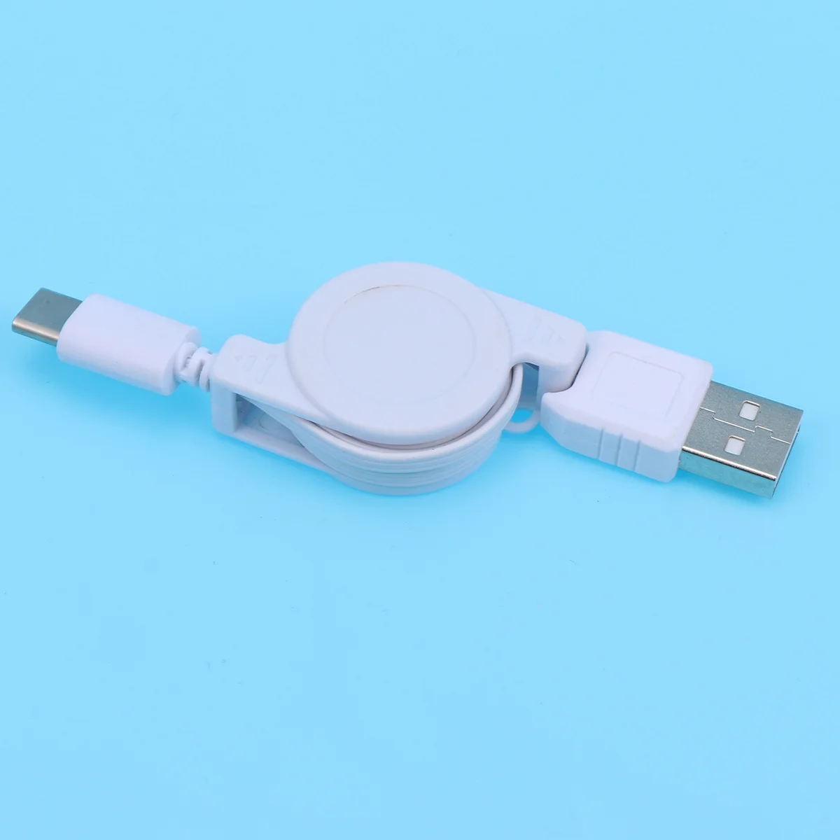 

USB 3.1 Retractable Charging Cable Type-C Fast Charging Cord Portable High for Mobile Devices White Type C Cord
