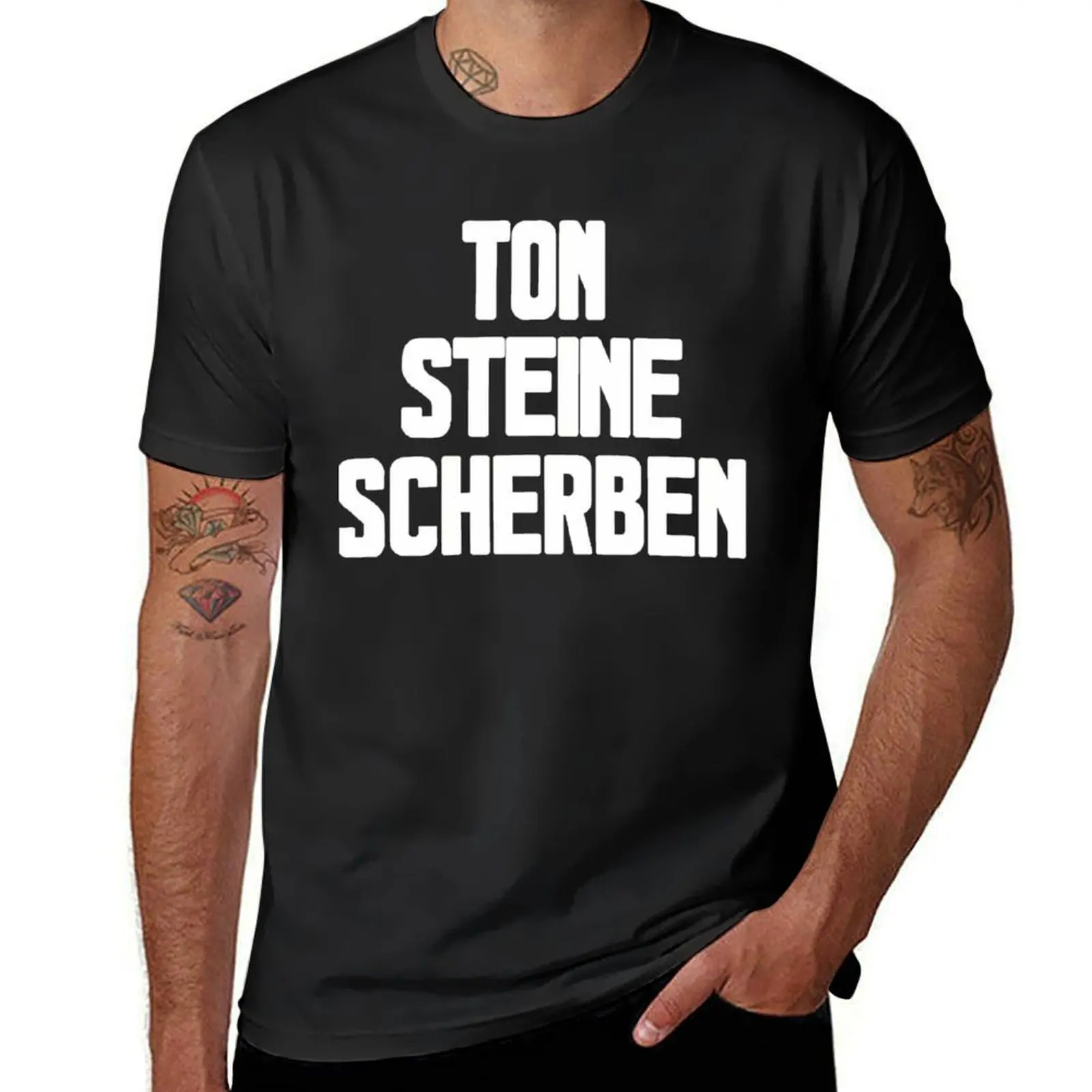 Ton Steine Scherben Germany Rock Band T-Shirt Blouse Short sleeve tee summer tops mens graphic t-shirts pack