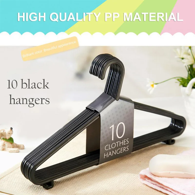 Multifunctional Black Wardrobe Hangers Non Slip Plastic Hanger For Household Wardrobe Storage And Organization