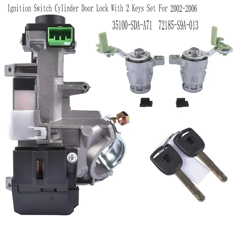 

Cylinder Door Lock For Honda Ignition Switch Cylinder Door Lock 72185-S9A-013 35100-SDA-A71 For Honda CRV Ignition Switch
