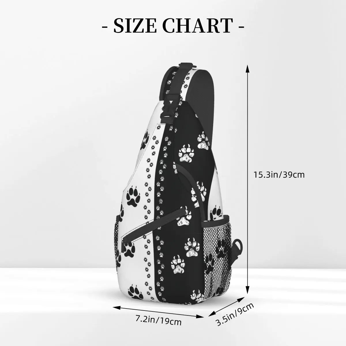 Dog Paw Animal Tracks borse a tracolla piccole petto Crossbody tracolla zaino sport all'aria aperta zaini Cat Cute Printed Bag