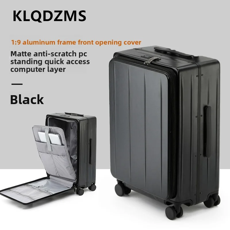 KLQDZMS Rolling Suitcase Multifunctional Boarding Box PC Aluminum Frame Trolley Case 20