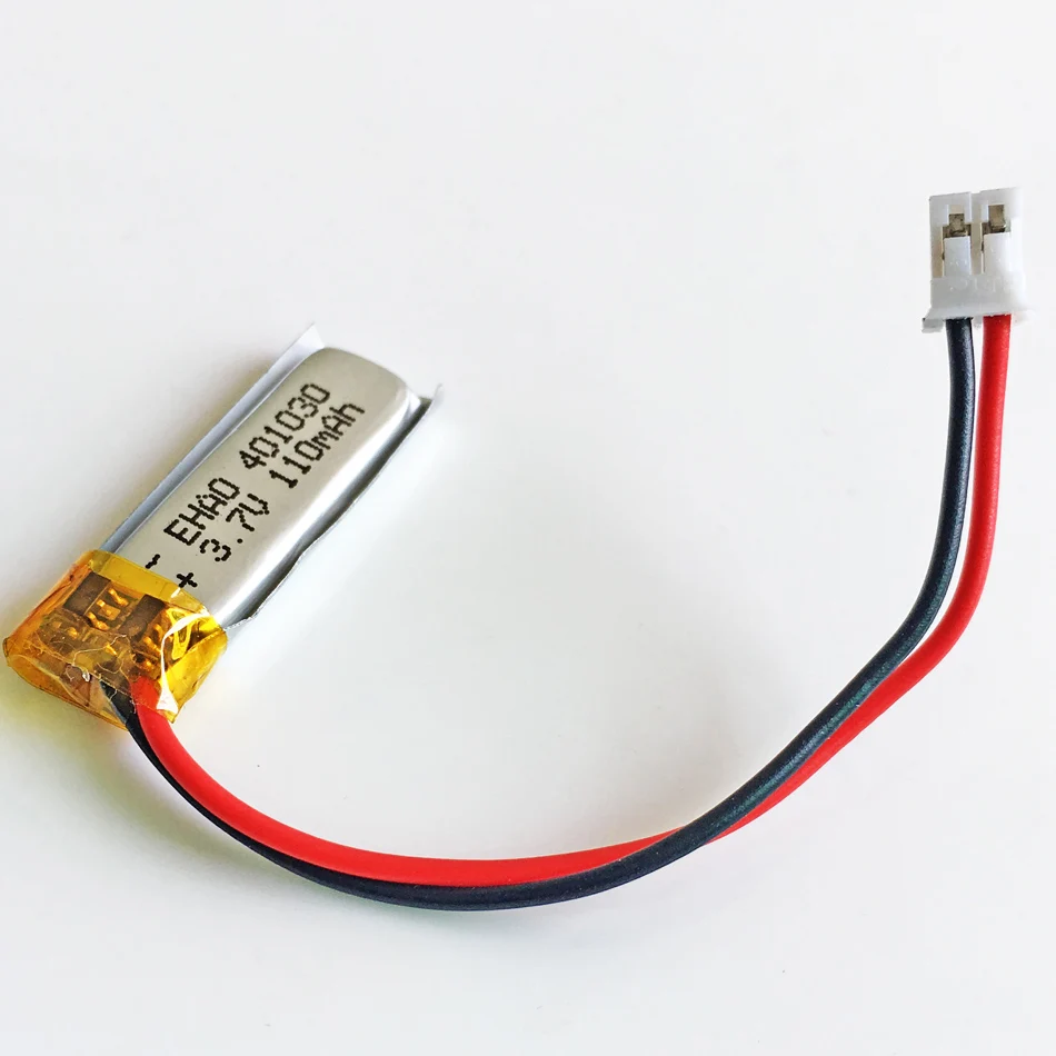 3.7V 110mAh litowo-polimerowa LiPo akumulator JST PH 2.0mm 2pin wtyk 401030 do Mp3 GPS PSP słuchawki z Bluetooth zestaw słuchawkowy