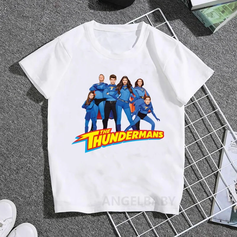 The Thundermans TV Shows Print Kids T shirt Girls New Summer Casual Tops Baby Boys Clothes Children Short Sleeve O-Neck T-shirts