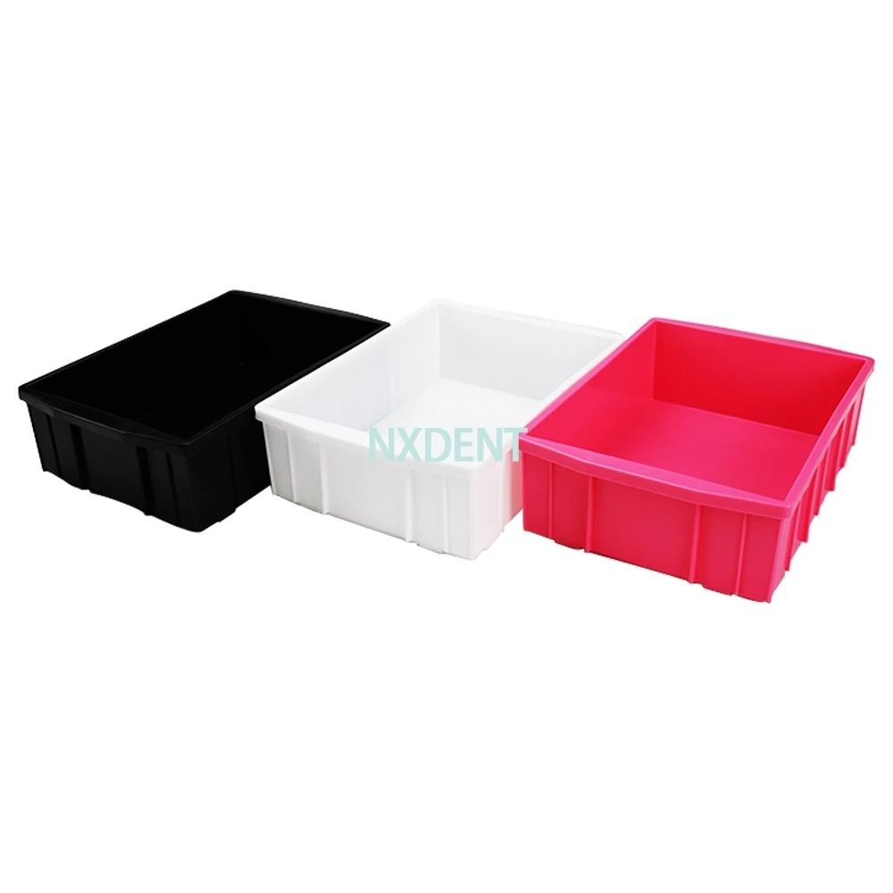 New high quality 5pcs/lot Dental Square Working Pans Storage Box Colourful PP Plastic Work Tray Pans Durable Case