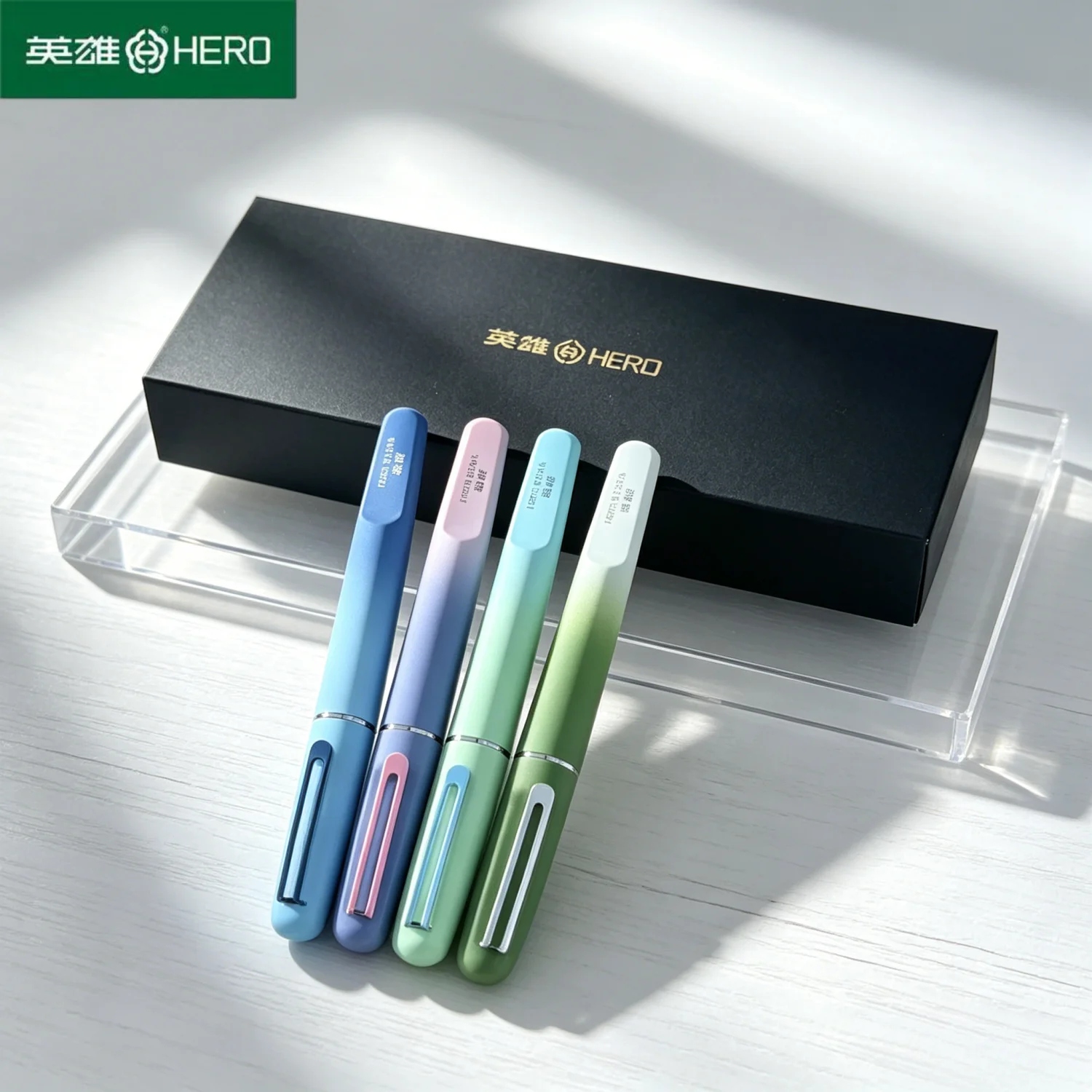 

Hero Fountain Pen Broad Nib Fountain Pen Gradient Magnetic Cap For Calligraphy Students Beginners Gift Box for Kids' Calligraphy