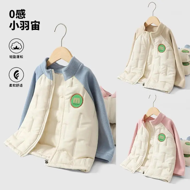 Kawaii Casual Coat Tops Fashion Childrens Clothing Winter Autumn Kids Cotton Coat Windproof Thickened Warm School Uniform Loose