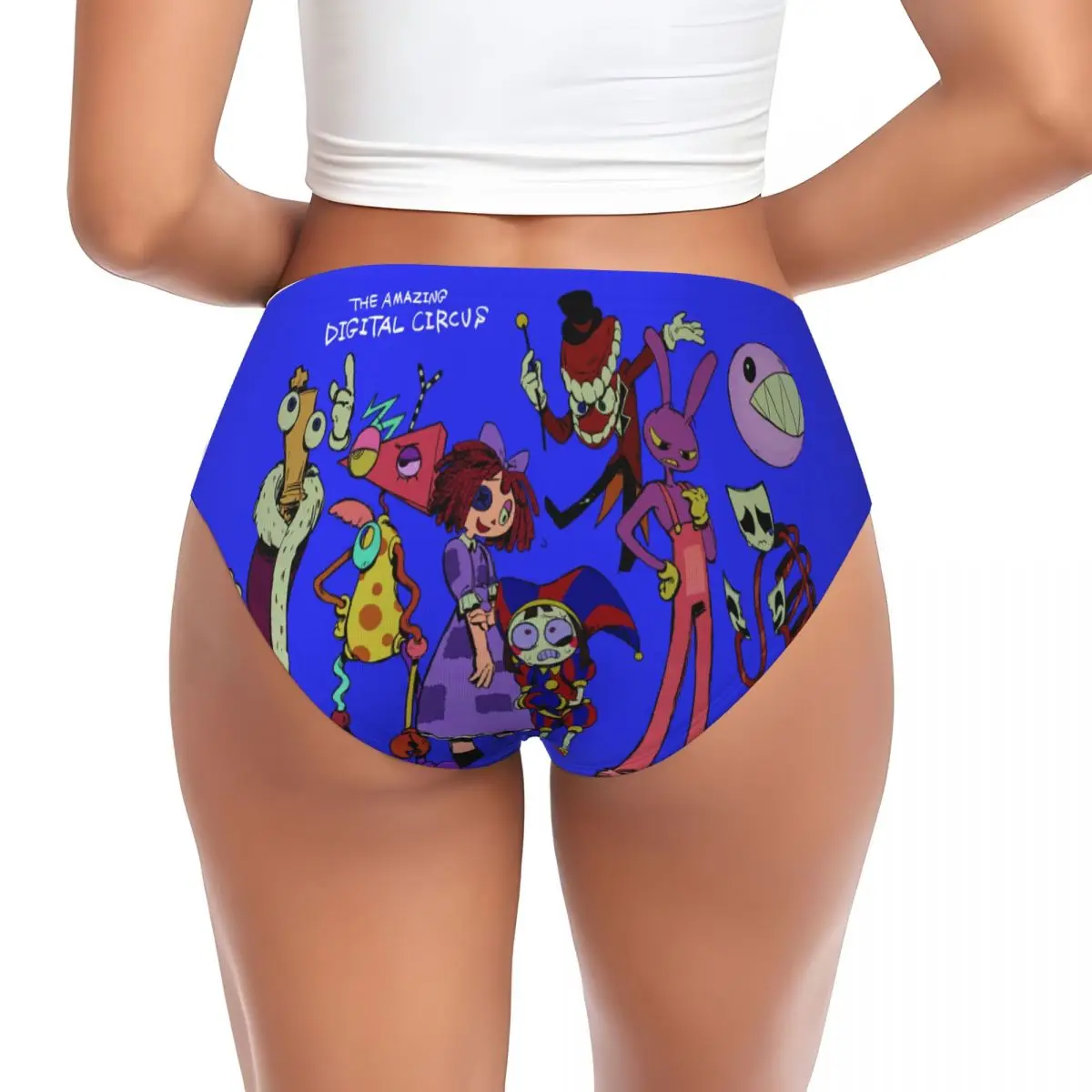 Custom Women's The Amazing Digital Circus Anime Panties Underwear Female Stretch Briefs Underpants