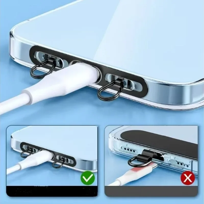 5/3/1PCS New Ultra-thin Stainless Steel Tether Patch Replacement Phone Straps Gasket Sturdy Cellphone Safety Metal Connect Piece