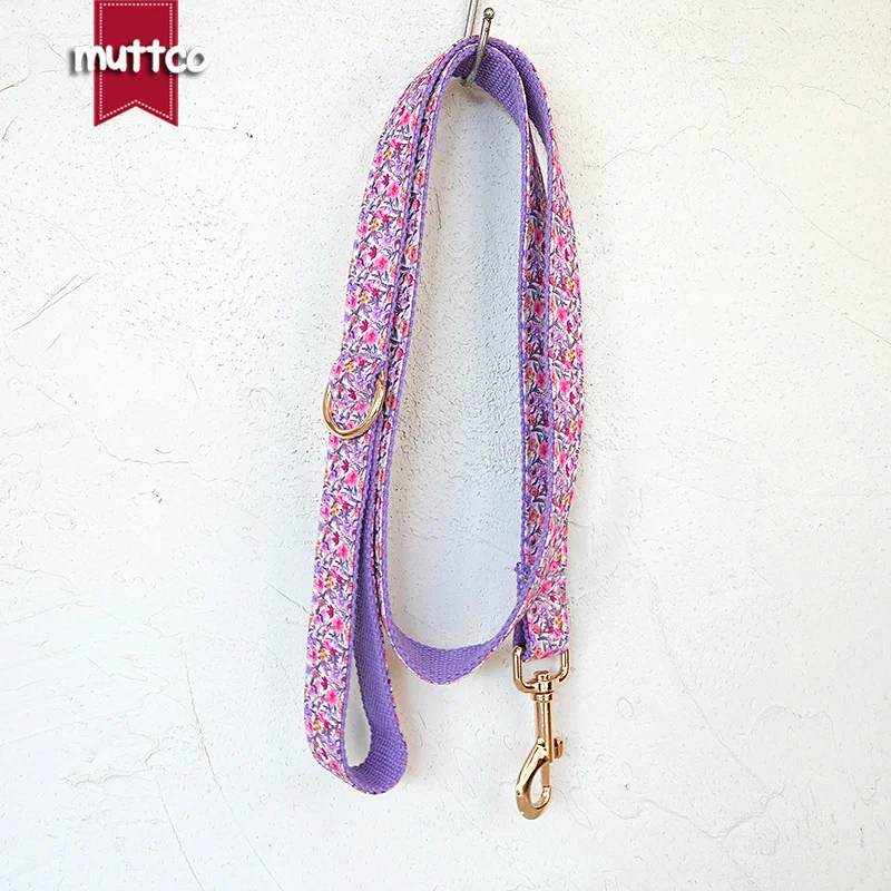 MUTTCO the material of the pet collar is comfortable and easy to move BRIGHT VIOLET ROSE can always keep the mood happy UDC188