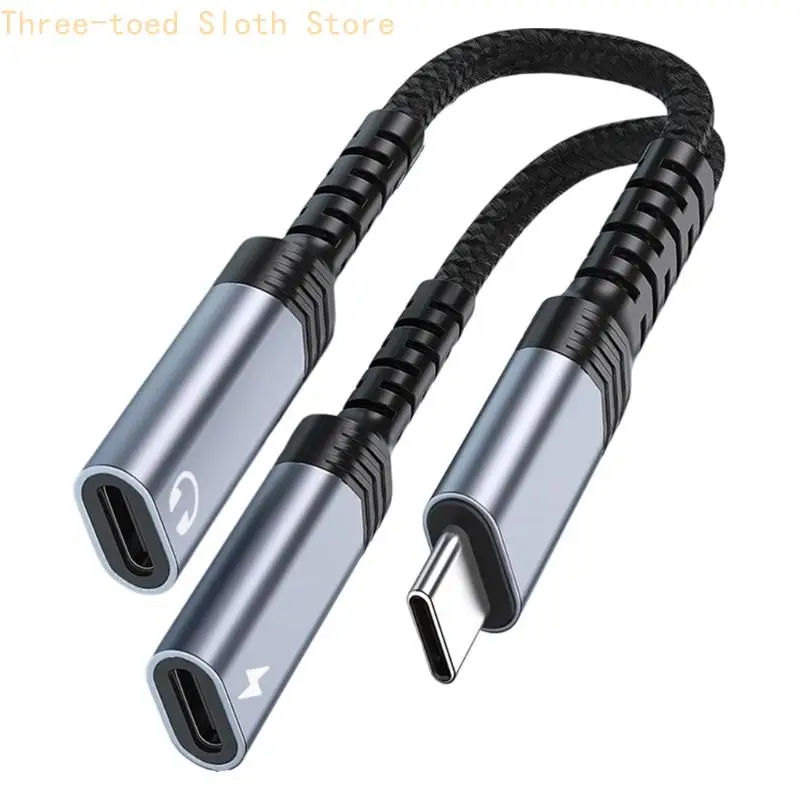 Musikkonverter-Kabel USB C auf 3,5 mm Kopfhörer- und Ladegerät-Adapter für Everyday E74A – Detail 7