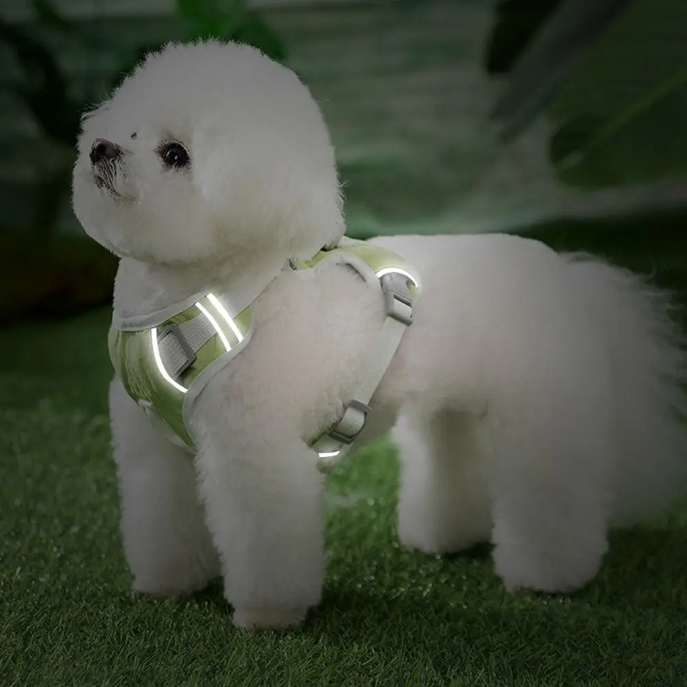 

Breathable Pet Chest Strap Mesh Adjustable Straps Dog Harness No-Pull Design Reflective Strips Dog Vest Outdoor Use