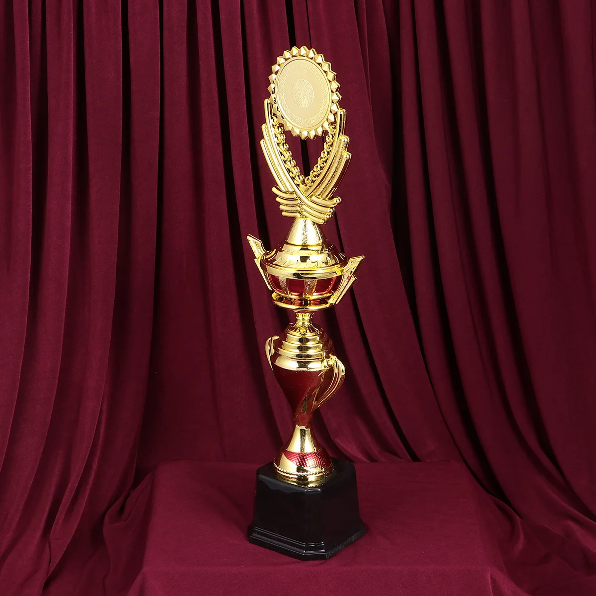 

1 pc Creative Plastic Award Trophy 37Cm Exquisite Decor Trophy For Home Office School Competition Prizes Unique Award