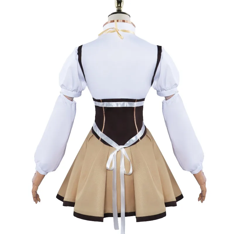 Anime Puella Magi Madoka Magica Cosplay Costume Clothes Wig Uniform Cosplay Tomoe Mami Magical Girl Halloween Woman Battle Dress view 4