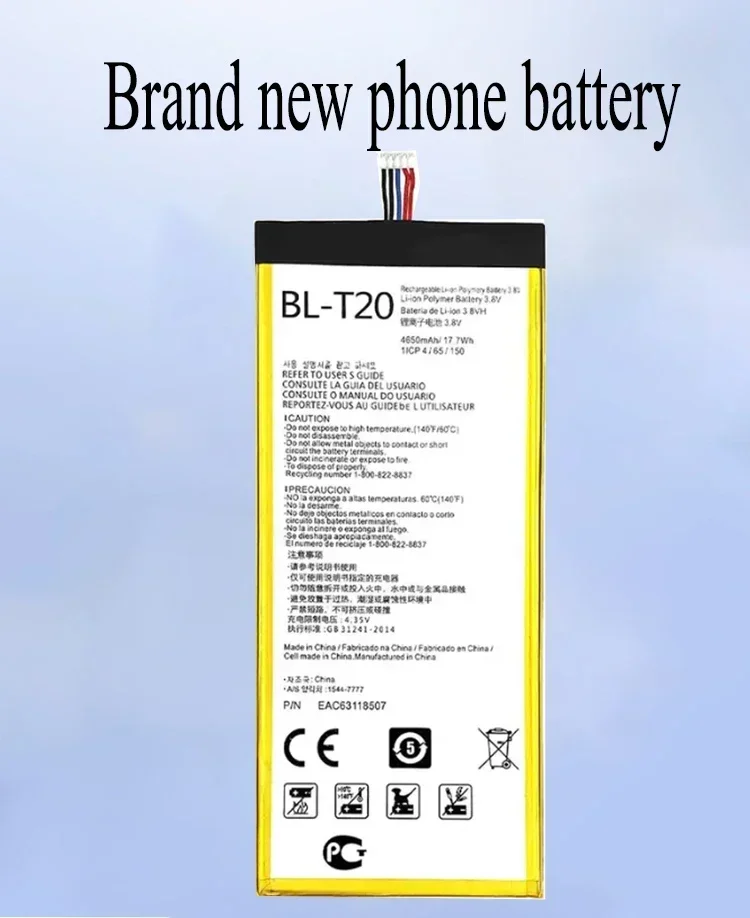 Nieuwe Batterij 4650mAh BL-T20 Voor LG G Pad X 8.0 V521 BLT20 Hoge kwaliteit Vervangende Batterij