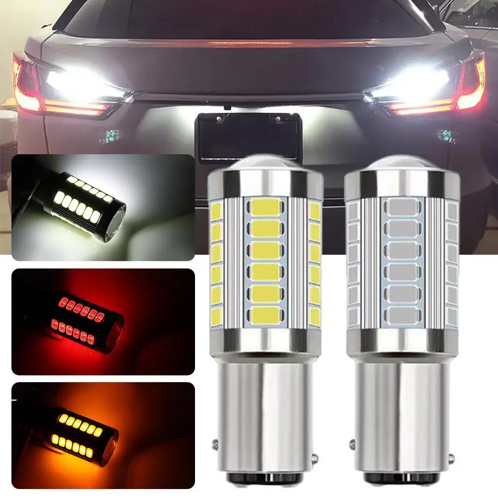 Universal Car LED Turn Signal T20 Brake Light 1157 33SMD High Brightness Reverse Light Car Tail Light Repair Parts Light ﻿