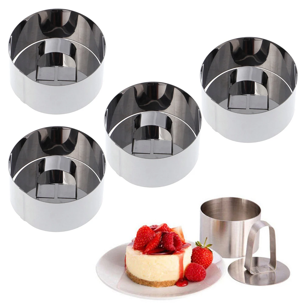 

6 Pcs Stainless Steel Mousse Mold Biscuit Pusher for Baking Cookies Cakes Sushi Rice Vegetables Fruits DIY Kids