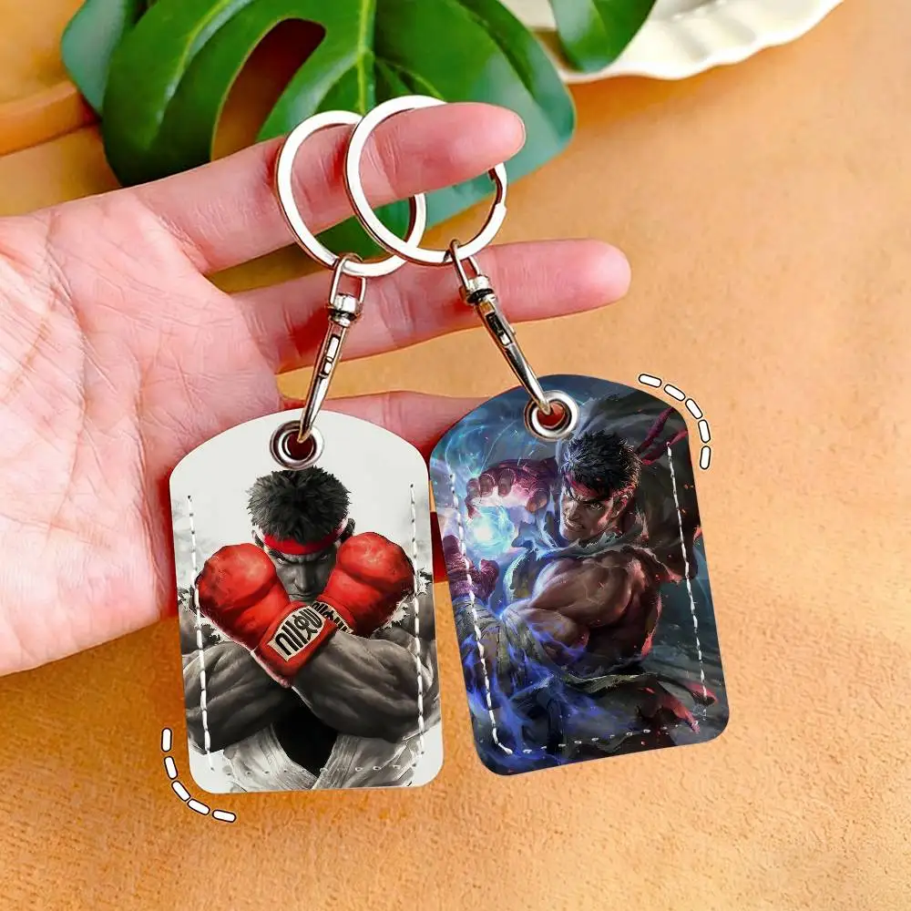

Game S-Street F-Fighter Card Holder for Home Use Bank Credit Card Protective Sleeve Student ID Key Chain Cover