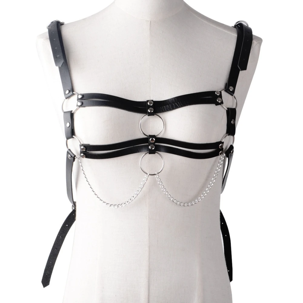 

Оптовый ремень-бандаж унисекс в стиле Харадзюку, панк, для сценических костюмов, из искусственной кожи, аксессуары, ремень-подтяжки в стиле панк