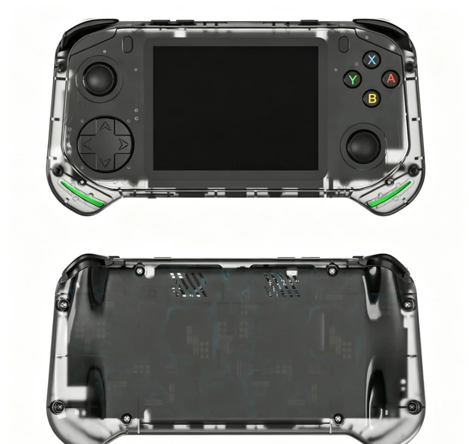 Retro RX6H Open Source Handheld Console, Linux System, 3.5 Inch IPS Screen, Pocket Video Game Player, 64GB Storage