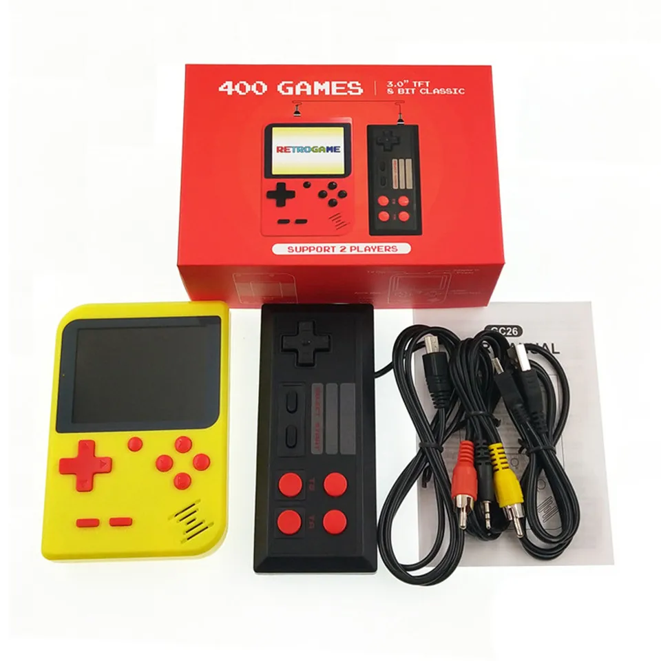 Kids Game Console Mini Handheld Games Player Video Game Console 3.0 Inch Screen Retro Gaming Player With Built-in 400 Games