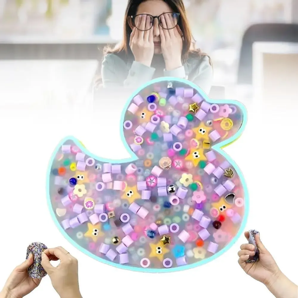 シリコーン皮膚ピッキングそわそわおもちゃ不安おもちゃパッドストレスリリーフアヒルピッキーパッド感覚毛抜きピックパッドそわそわ