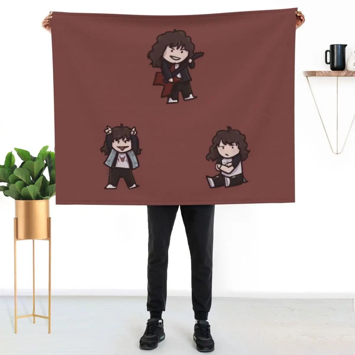 

Eddie Munson sticker pack Throw Blanket Versatile Cozy Throw Blanket for All Occasions