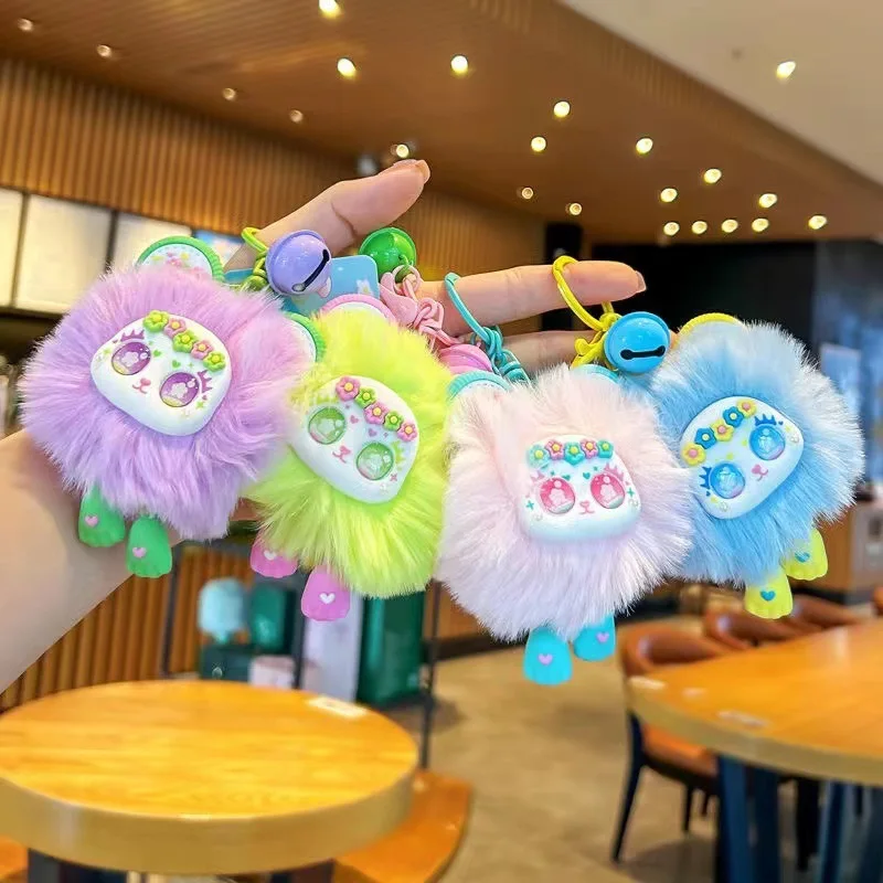 

Women's Plush Bags Cartoon Cute Dolls Car Coal Balls Keychains Pendants Plush Bags Ornaments For Funny Fashion Simple Girl Gifts