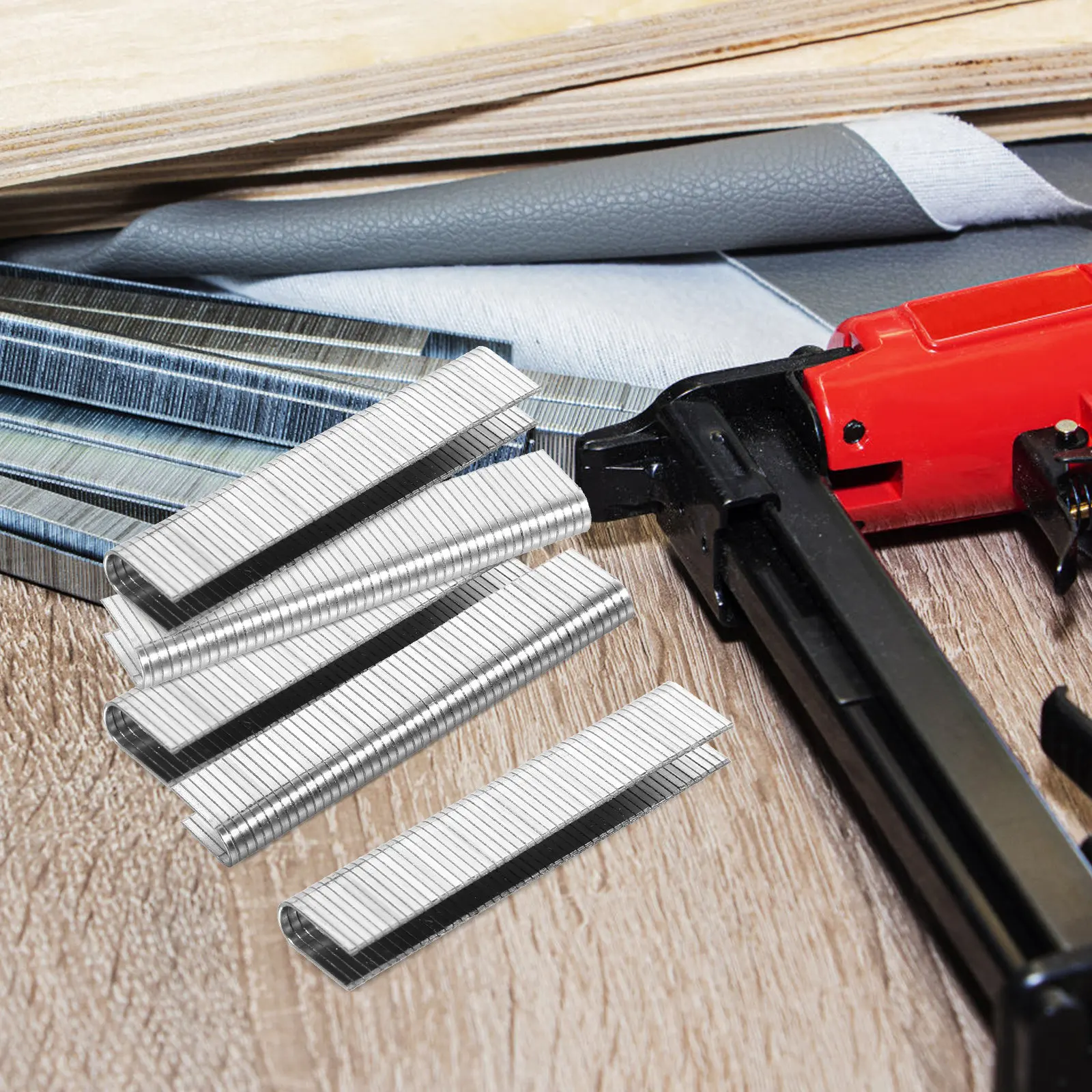 

1000Pcs Pneumatic U-Shaped Staples Carbon Steel Narrow Crown Small Staples for Wood Flooring Roofing Felt and Woodwork